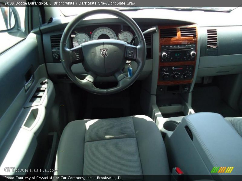Bright White / Dark Slate Gray/Light Slate Gray 2009 Dodge Durango SLT