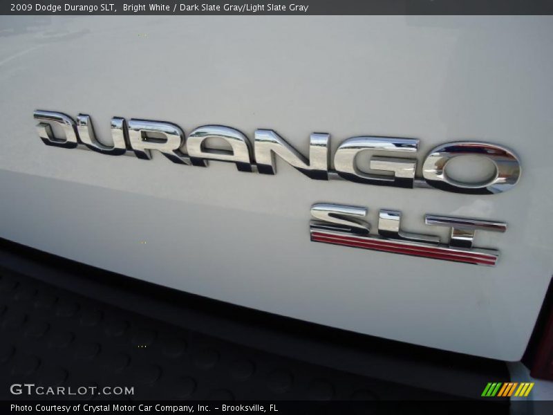 Bright White / Dark Slate Gray/Light Slate Gray 2009 Dodge Durango SLT