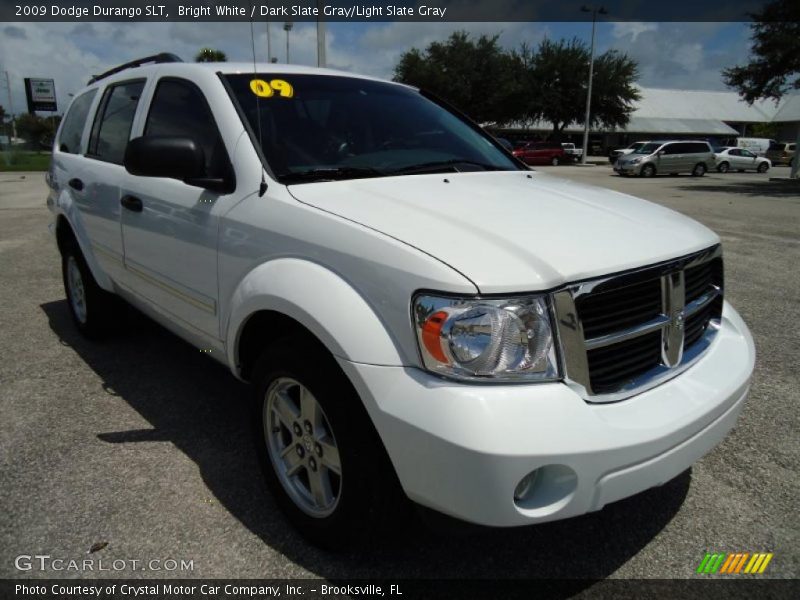 Bright White / Dark Slate Gray/Light Slate Gray 2009 Dodge Durango SLT