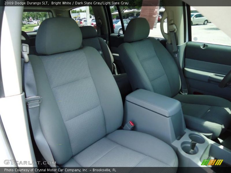 Bright White / Dark Slate Gray/Light Slate Gray 2009 Dodge Durango SLT