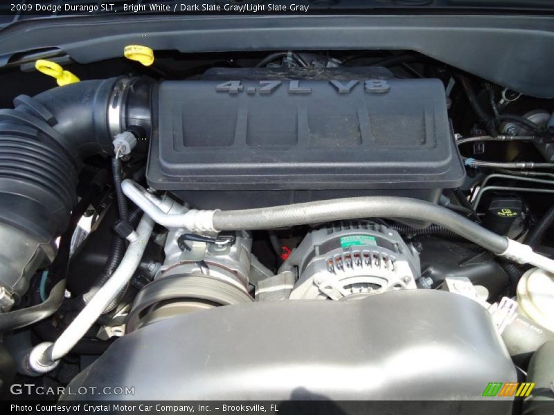 Bright White / Dark Slate Gray/Light Slate Gray 2009 Dodge Durango SLT