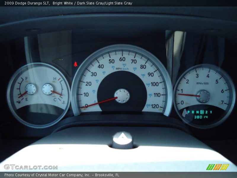Bright White / Dark Slate Gray/Light Slate Gray 2009 Dodge Durango SLT