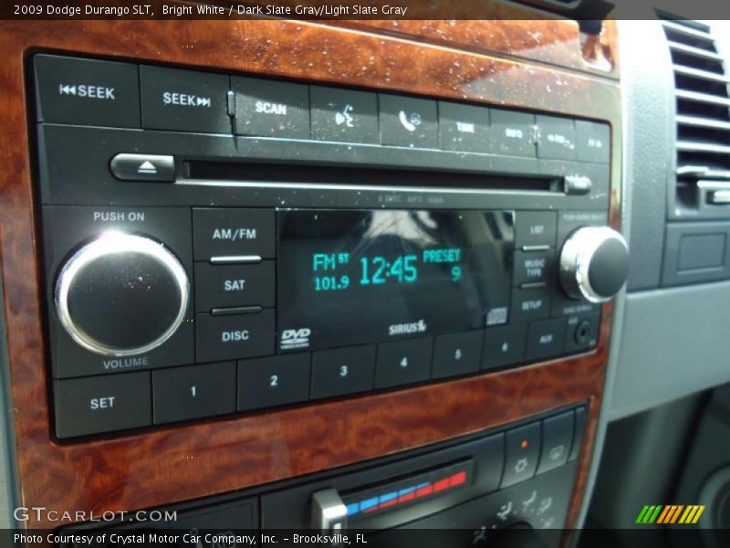 Bright White / Dark Slate Gray/Light Slate Gray 2009 Dodge Durango SLT