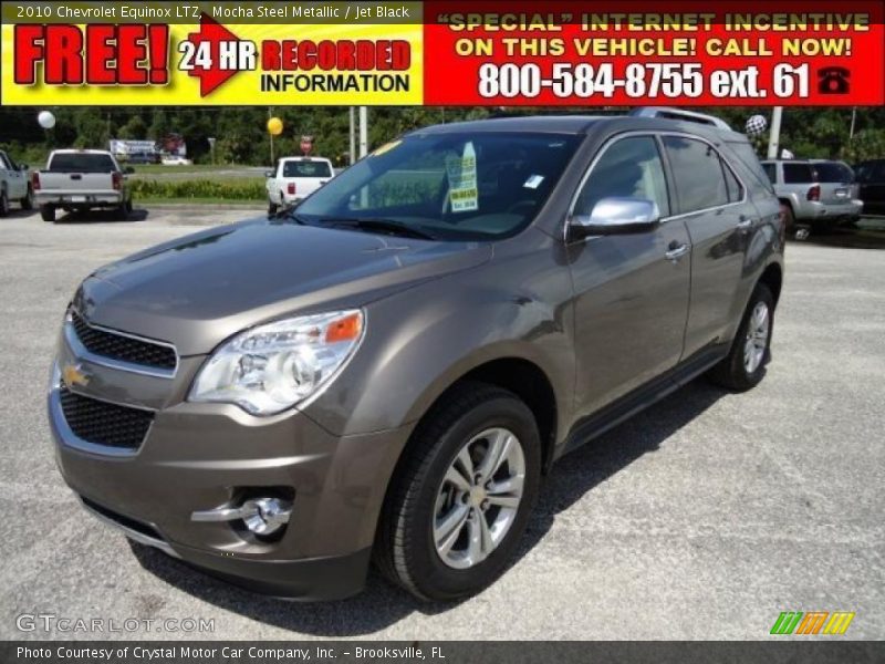 Mocha Steel Metallic / Jet Black 2010 Chevrolet Equinox LTZ