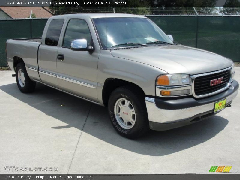 Pewter Metallic / Graphite 1999 GMC Sierra 1500 SLE Extended Cab