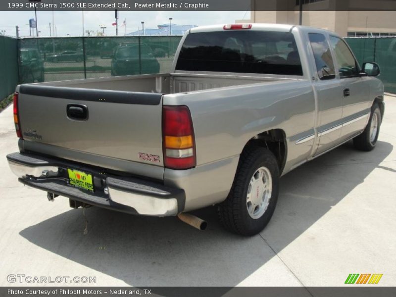 Pewter Metallic / Graphite 1999 GMC Sierra 1500 SLE Extended Cab