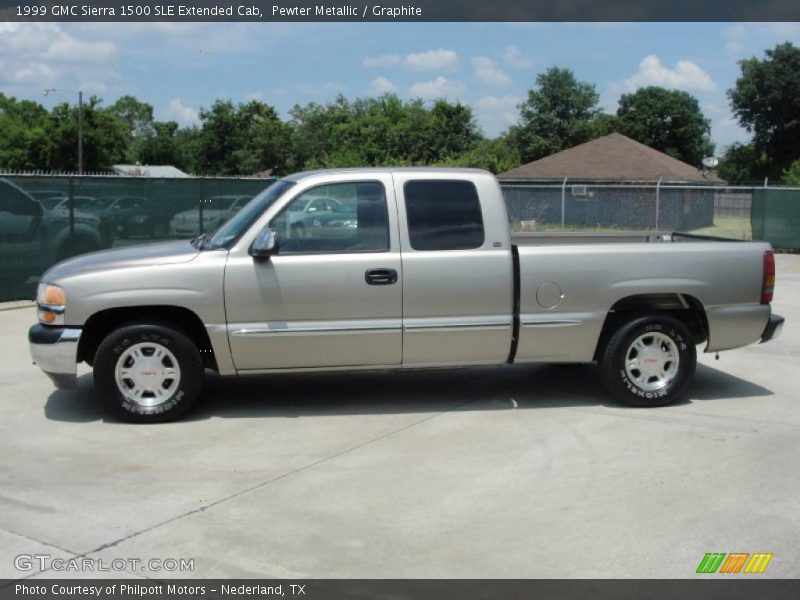 Pewter Metallic / Graphite 1999 GMC Sierra 1500 SLE Extended Cab