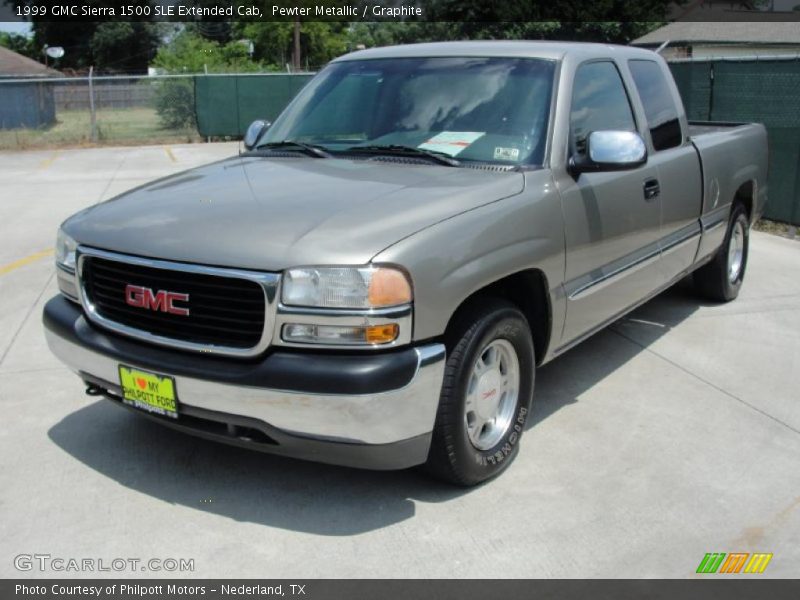 Pewter Metallic / Graphite 1999 GMC Sierra 1500 SLE Extended Cab