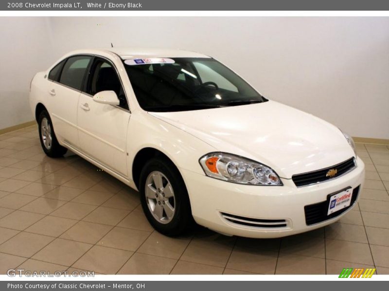 White / Ebony Black 2008 Chevrolet Impala LT