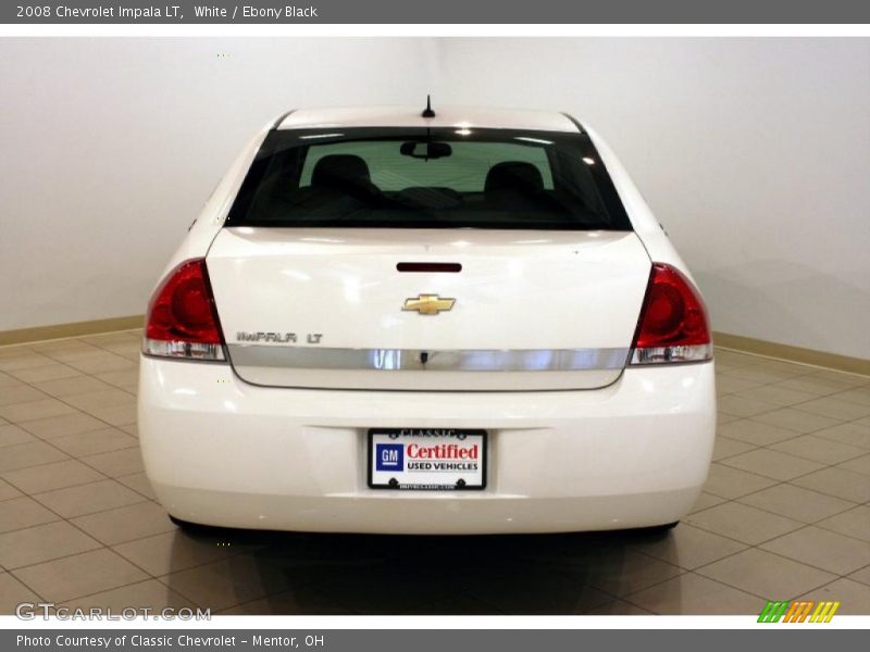 White / Ebony Black 2008 Chevrolet Impala LT