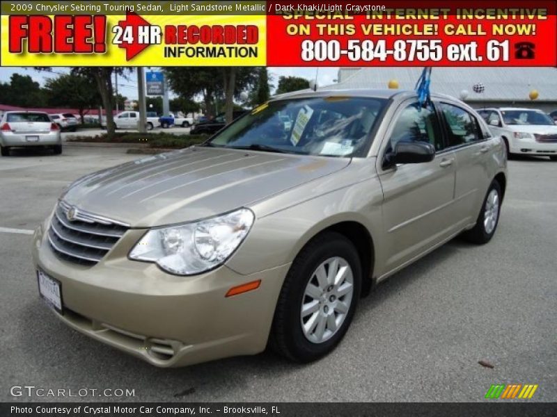 Light Sandstone Metallic / Dark Khaki/Light Graystone 2009 Chrysler Sebring Touring Sedan