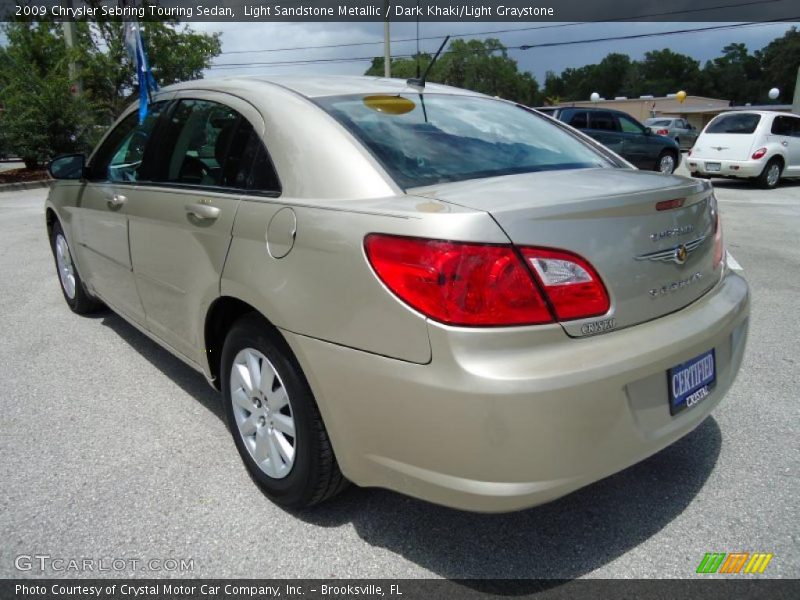 Light Sandstone Metallic / Dark Khaki/Light Graystone 2009 Chrysler Sebring Touring Sedan