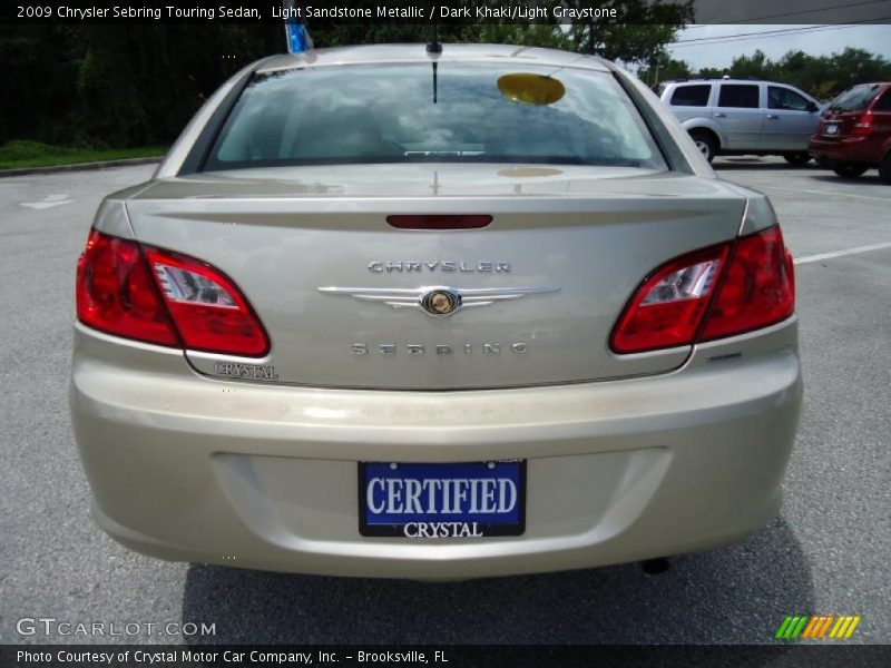 Light Sandstone Metallic / Dark Khaki/Light Graystone 2009 Chrysler Sebring Touring Sedan