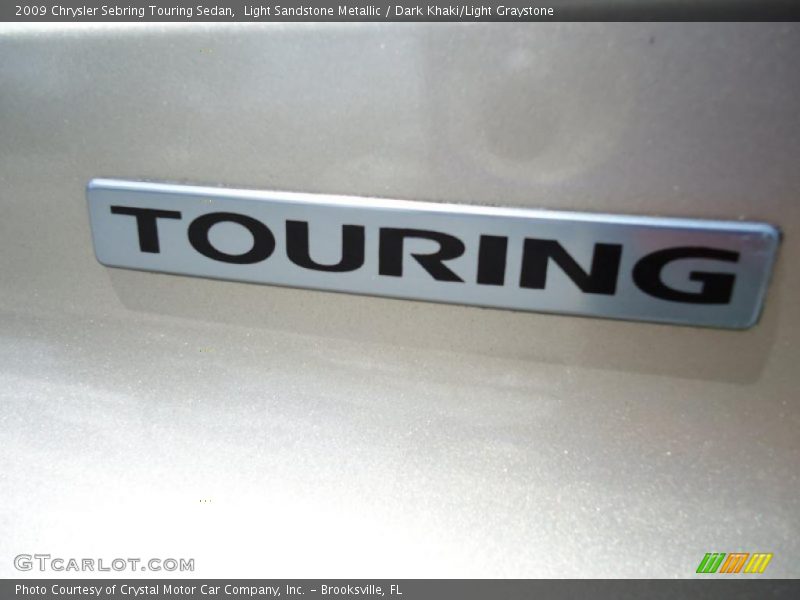 Light Sandstone Metallic / Dark Khaki/Light Graystone 2009 Chrysler Sebring Touring Sedan