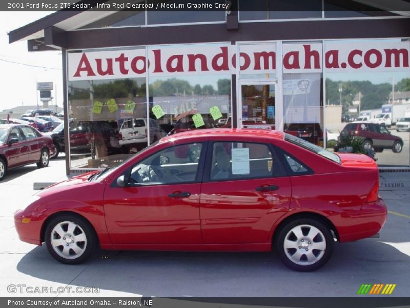 Infra Red Clearcoat / Medium Graphite Grey 2001 Ford Focus ZTS Sedan