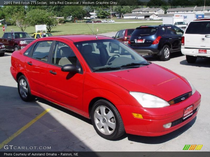 Infra Red Clearcoat / Medium Graphite Grey 2001 Ford Focus ZTS Sedan