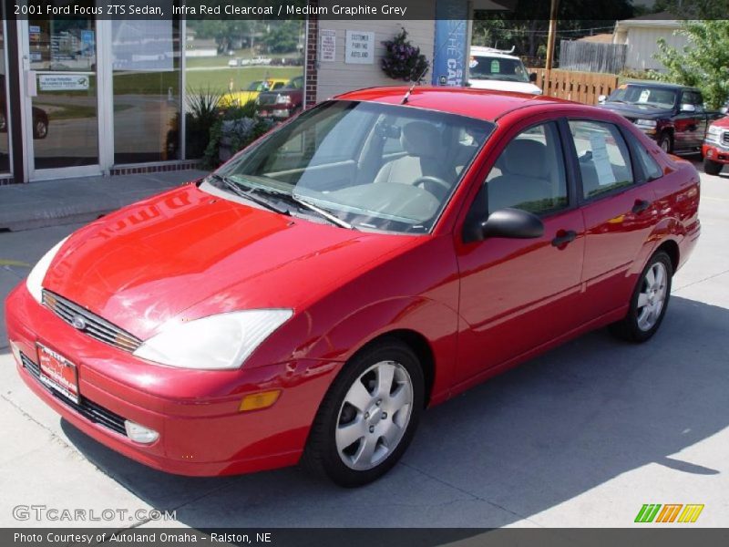 Infra Red Clearcoat / Medium Graphite Grey 2001 Ford Focus ZTS Sedan