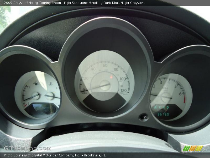 Light Sandstone Metallic / Dark Khaki/Light Graystone 2009 Chrysler Sebring Touring Sedan