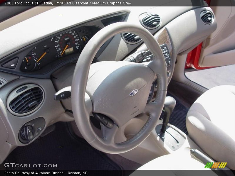 Infra Red Clearcoat / Medium Graphite Grey 2001 Ford Focus ZTS Sedan