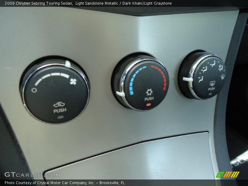 Light Sandstone Metallic / Dark Khaki/Light Graystone 2009 Chrysler Sebring Touring Sedan