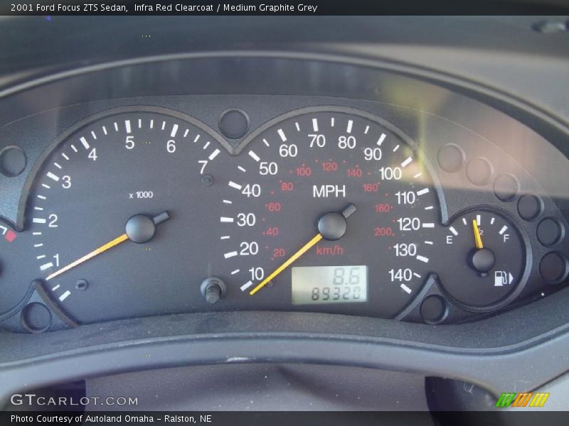 Infra Red Clearcoat / Medium Graphite Grey 2001 Ford Focus ZTS Sedan