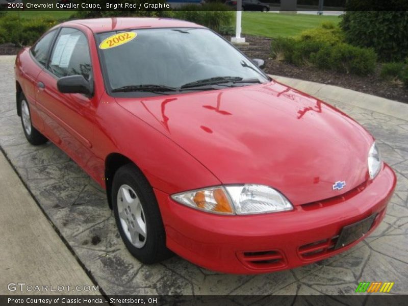 Bright Red / Graphite 2002 Chevrolet Cavalier Coupe