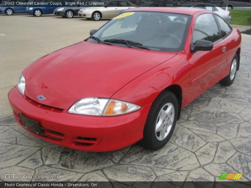 Bright Red / Graphite 2002 Chevrolet Cavalier Coupe