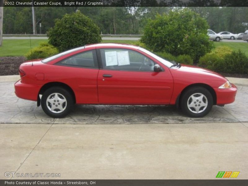 Bright Red / Graphite 2002 Chevrolet Cavalier Coupe