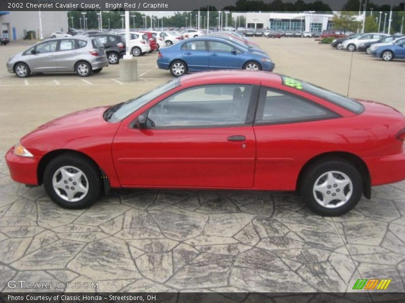 Bright Red / Graphite 2002 Chevrolet Cavalier Coupe