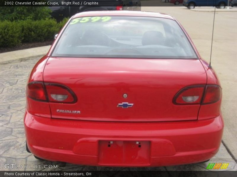 Bright Red / Graphite 2002 Chevrolet Cavalier Coupe