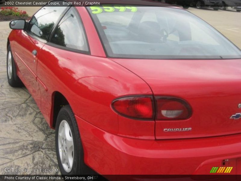 Bright Red / Graphite 2002 Chevrolet Cavalier Coupe