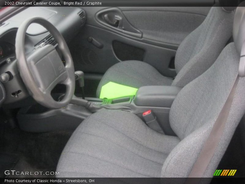 Bright Red / Graphite 2002 Chevrolet Cavalier Coupe