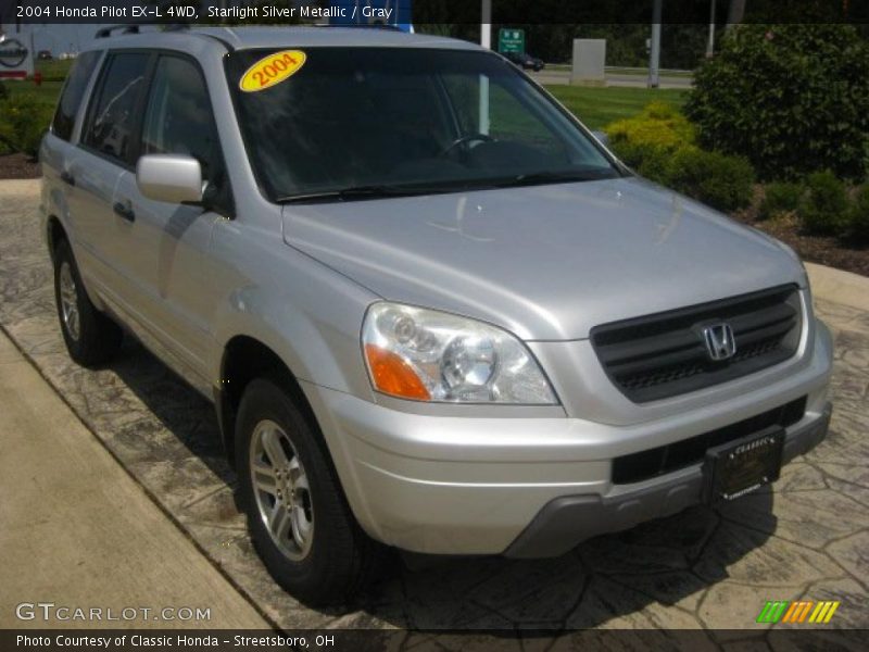 Starlight Silver Metallic / Gray 2004 Honda Pilot EX-L 4WD