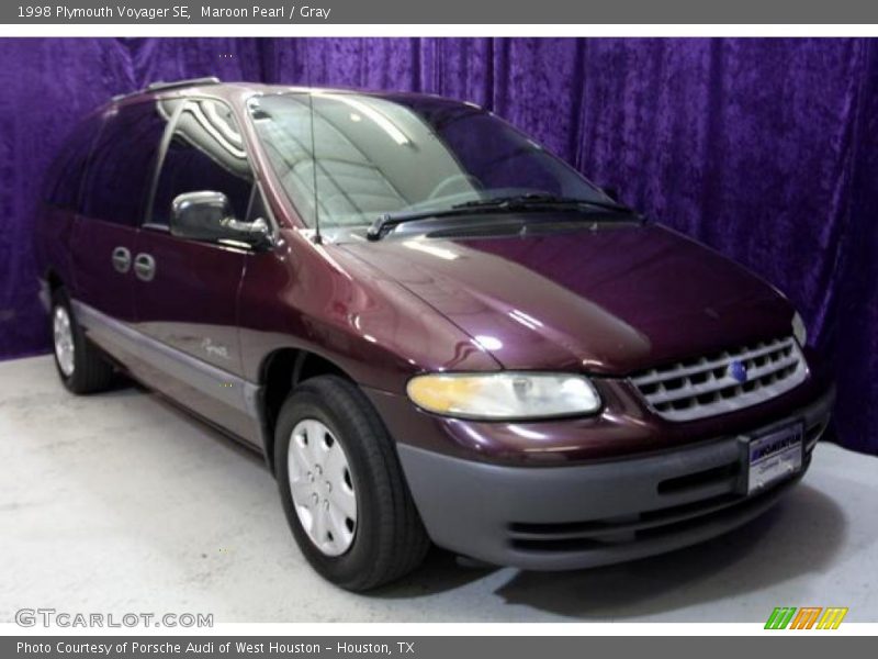 Maroon Pearl / Gray 1998 Plymouth Voyager SE