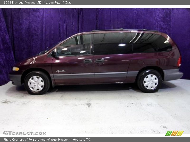 Maroon Pearl / Gray 1998 Plymouth Voyager SE