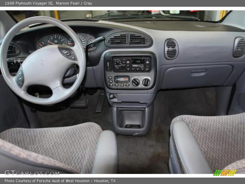 Maroon Pearl / Gray 1998 Plymouth Voyager SE