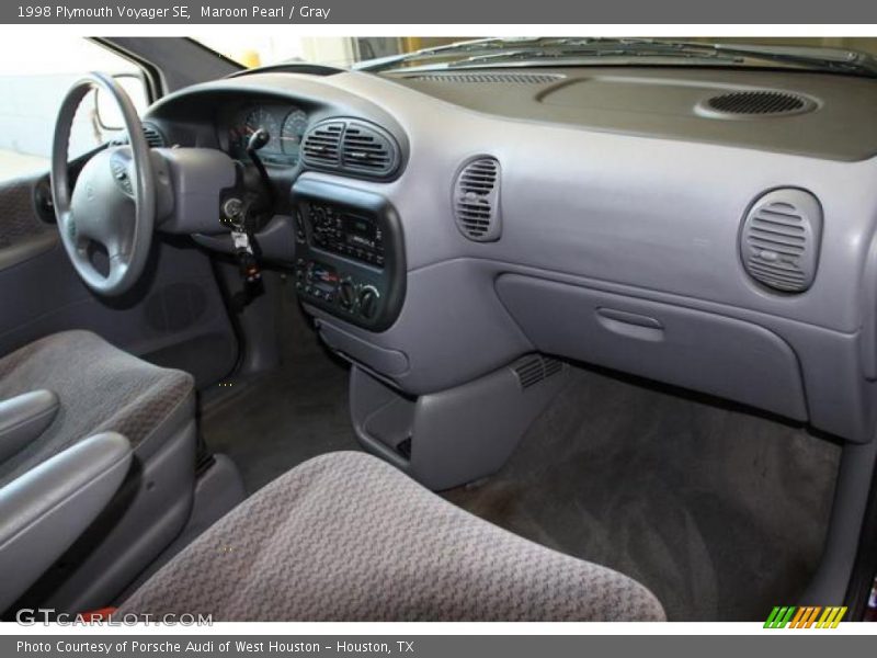Maroon Pearl / Gray 1998 Plymouth Voyager SE