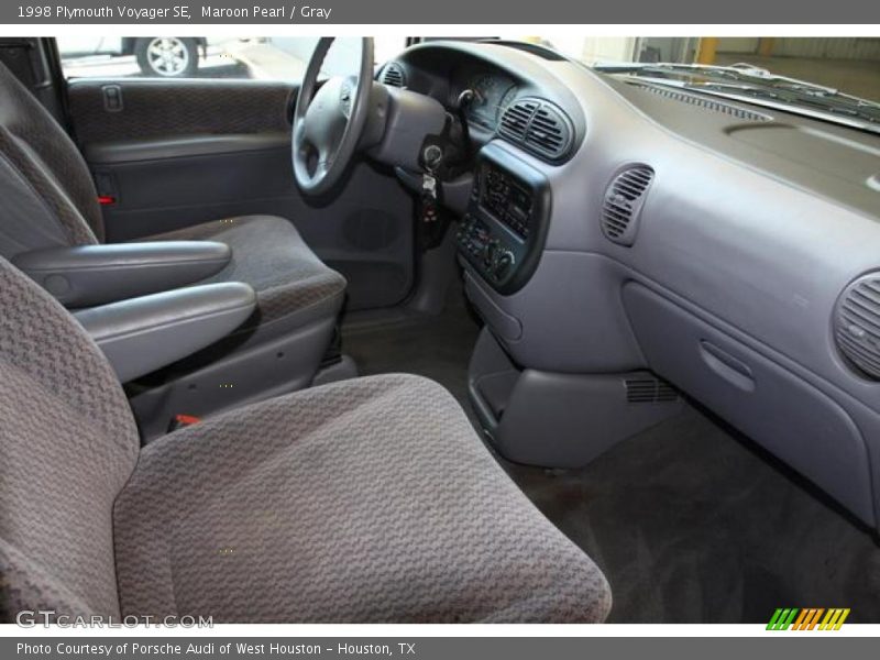 Maroon Pearl / Gray 1998 Plymouth Voyager SE