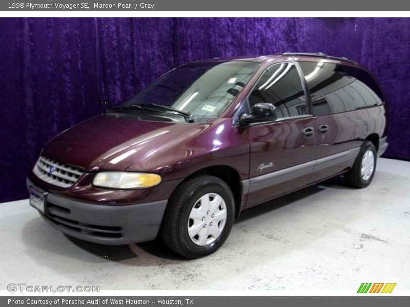 Maroon Pearl / Gray 1998 Plymouth Voyager SE