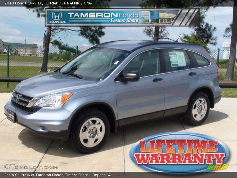 Glacier Blue Metallic / Gray 2010 Honda CR-V LX