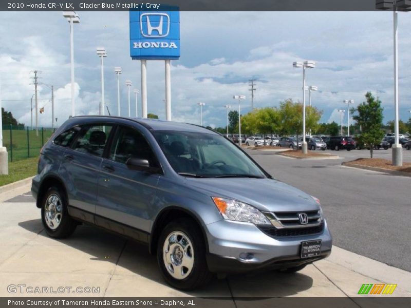 Glacier Blue Metallic / Gray 2010 Honda CR-V LX