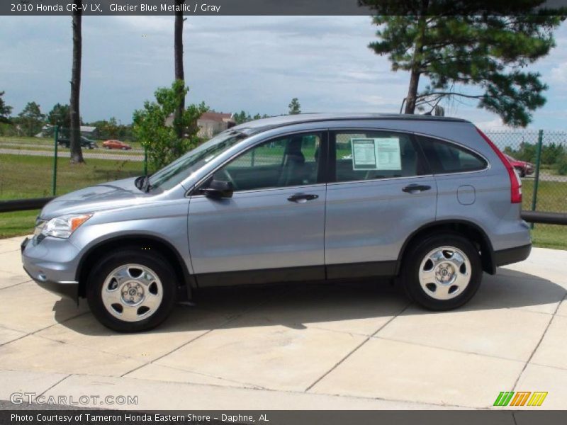 Glacier Blue Metallic / Gray 2010 Honda CR-V LX