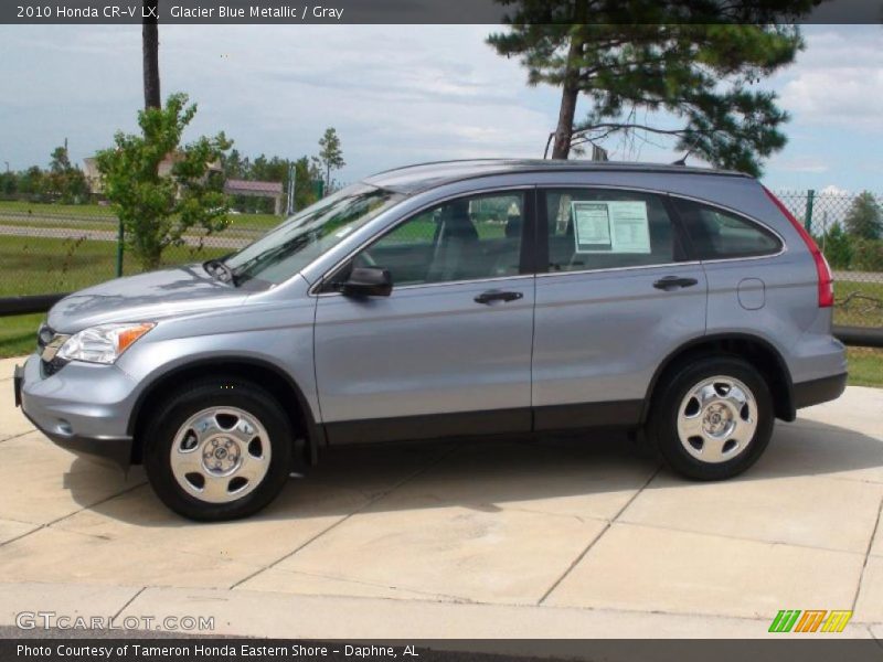 Glacier Blue Metallic / Gray 2010 Honda CR-V LX