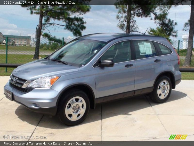 Glacier Blue Metallic / Gray 2010 Honda CR-V LX