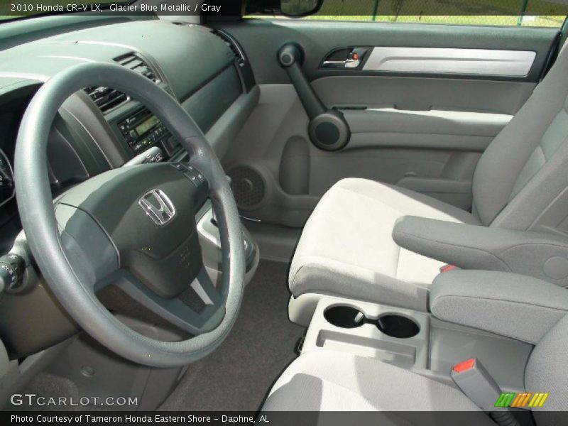 Glacier Blue Metallic / Gray 2010 Honda CR-V LX
