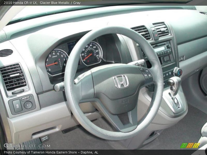 Glacier Blue Metallic / Gray 2010 Honda CR-V LX