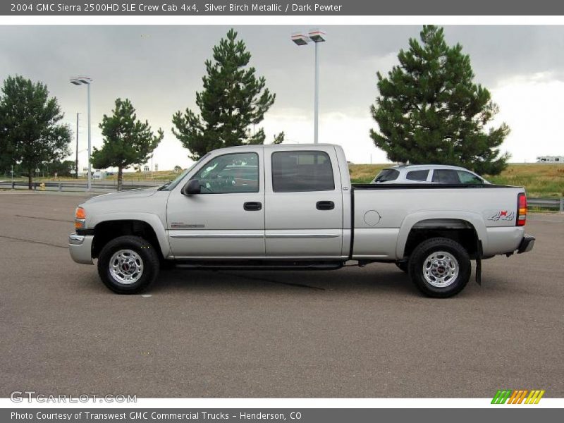 Silver Birch Metallic / Dark Pewter 2004 GMC Sierra 2500HD SLE Crew Cab 4x4