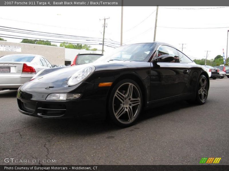 Basalt Black Metallic / Black/Terracotta 2007 Porsche 911 Targa 4