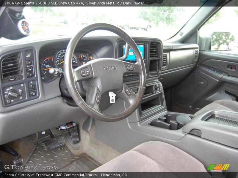 Silver Birch Metallic / Dark Pewter 2004 GMC Sierra 2500HD SLE Crew Cab 4x4