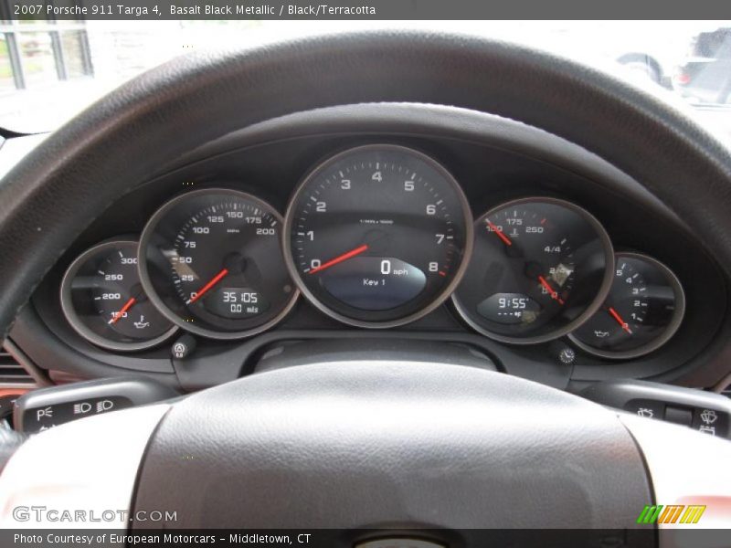 Basalt Black Metallic / Black/Terracotta 2007 Porsche 911 Targa 4